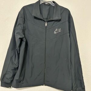 Vintage Nike Men’s Lg Navy Blue Full Zip Up Jacket Windbreaker Drawstring Bottom